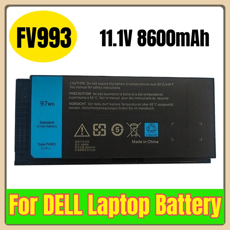 

FV993 11.1V 8600mAh Laptop Battery for DELL Precision M4600 M6700 M6800 M4800 M4700 R7PND FJJ4W PG6RC