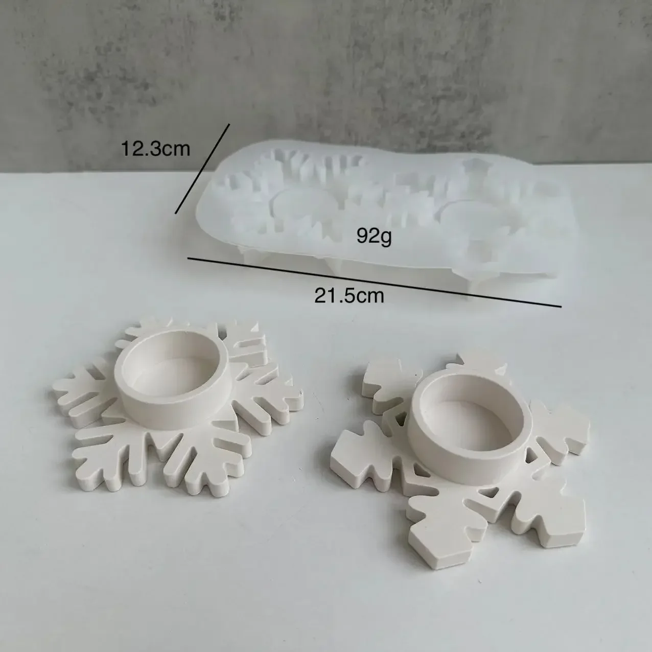 DIY Snowflake Candle Holder Silicone Mold Handemade Plaster Epoxy Resin Candle Holder Casting Mold Home Decor Christmas Day Gift