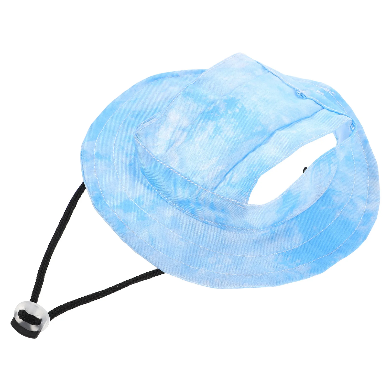 

Pet Sun Hat Adjustable Summer Cap Ear Holes Fisherman Style Uv Protection for Small Dogs Cats 35cm Head Circumference Outdoor