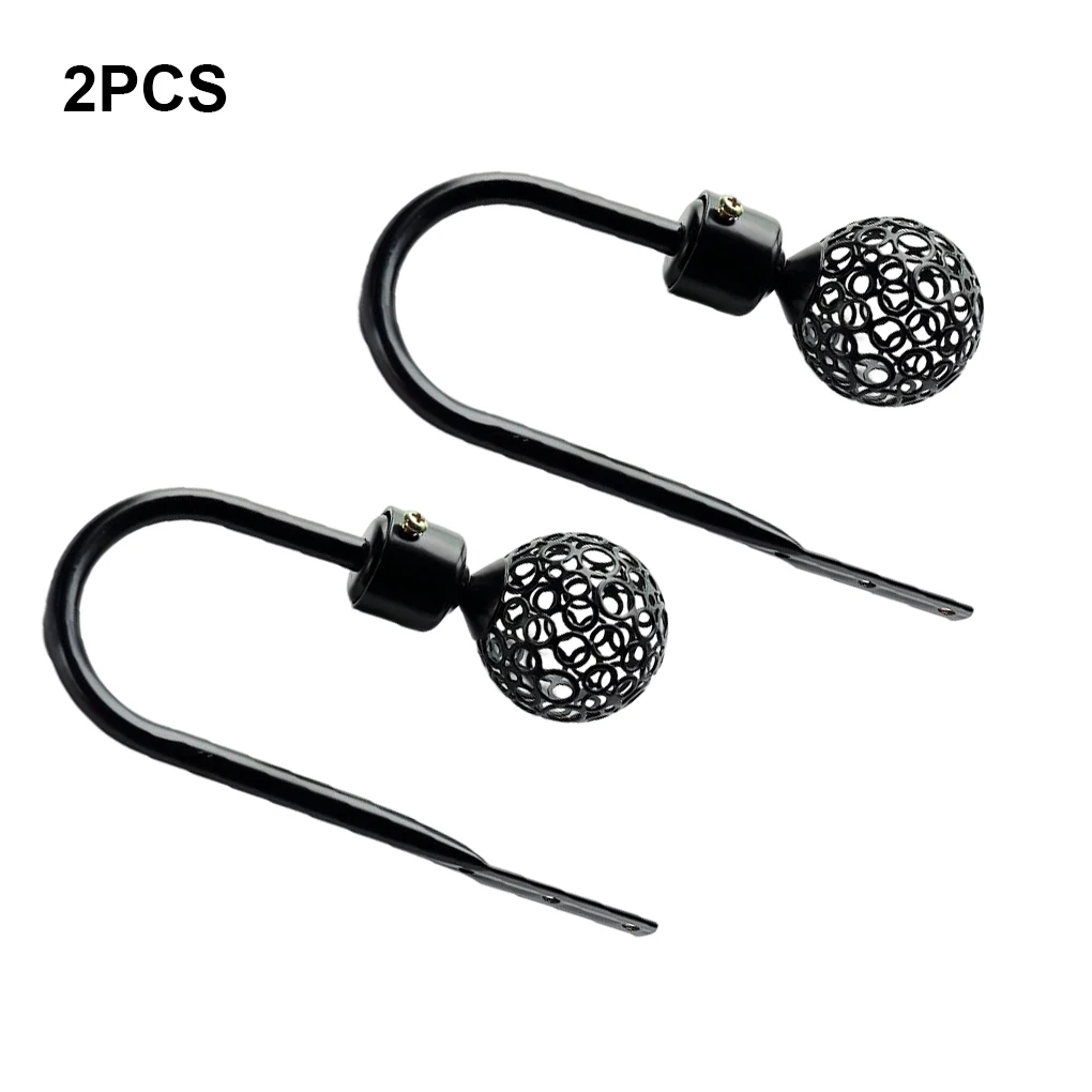2Pcs Curtain Buckle Fashion Hollow Hook Holder Wall Tiebacks Living Room Window Bedroom Curtains Decor Accessory