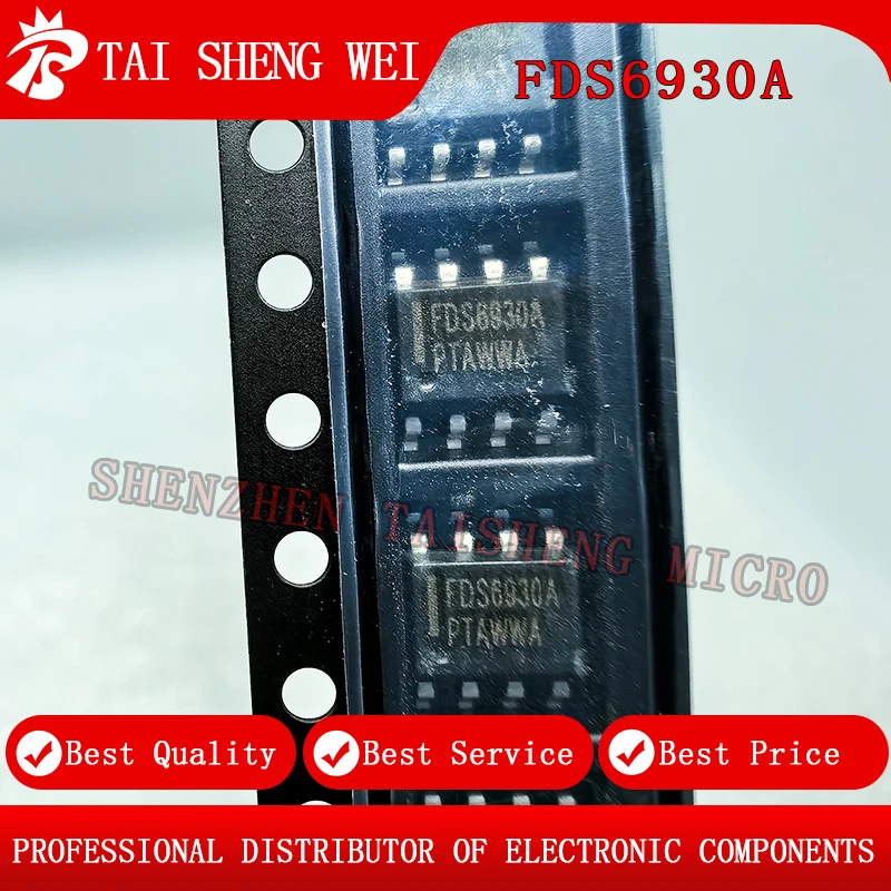 10PCS Brand New FDS6930A FDS 6982 8813 8880 A B AS NZ MOS Field Effect Tube SMD Power Chip SOP-8