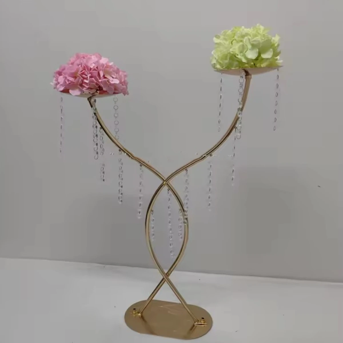 

10pcs)New Design Wedding Table Centerpiece Stand Table Candle Holder Crystal Flower Stand For Wedding Party Event Decoration