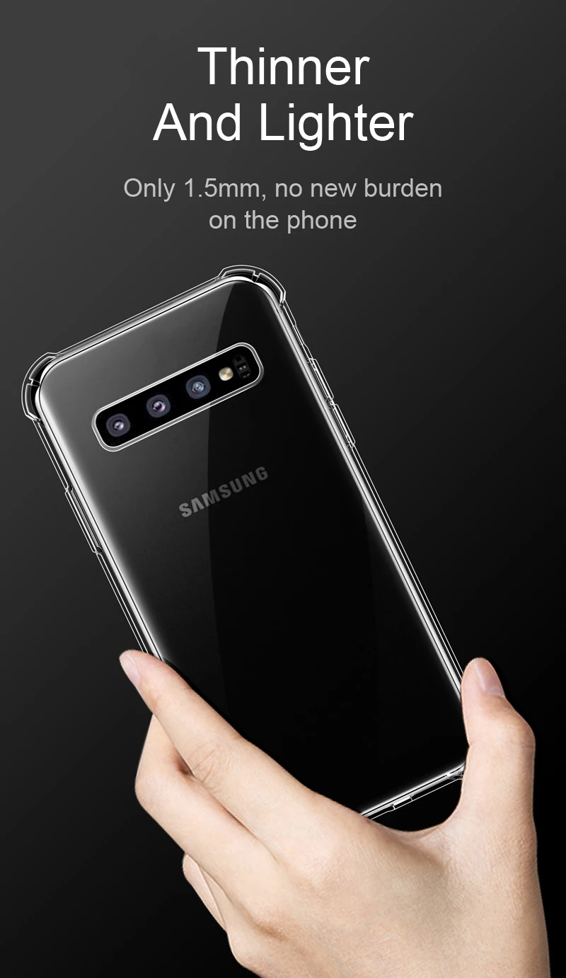 Luxury Silicone Case For Samsung Galaxy S20 FE S10 S9 S8 Plus S10E Transparent Soft Case For Samsung Note 8 9 10 20 Shockproof