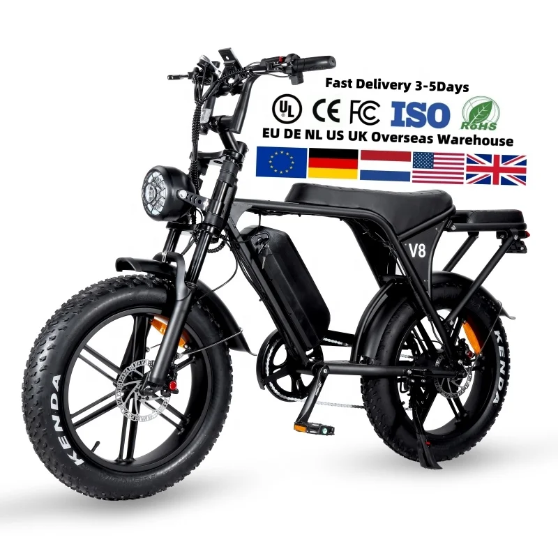 V8 1000w electric bike 800w fat tire bicycle beach cruise e-bike all terrain offroad ebike bicycle  250w