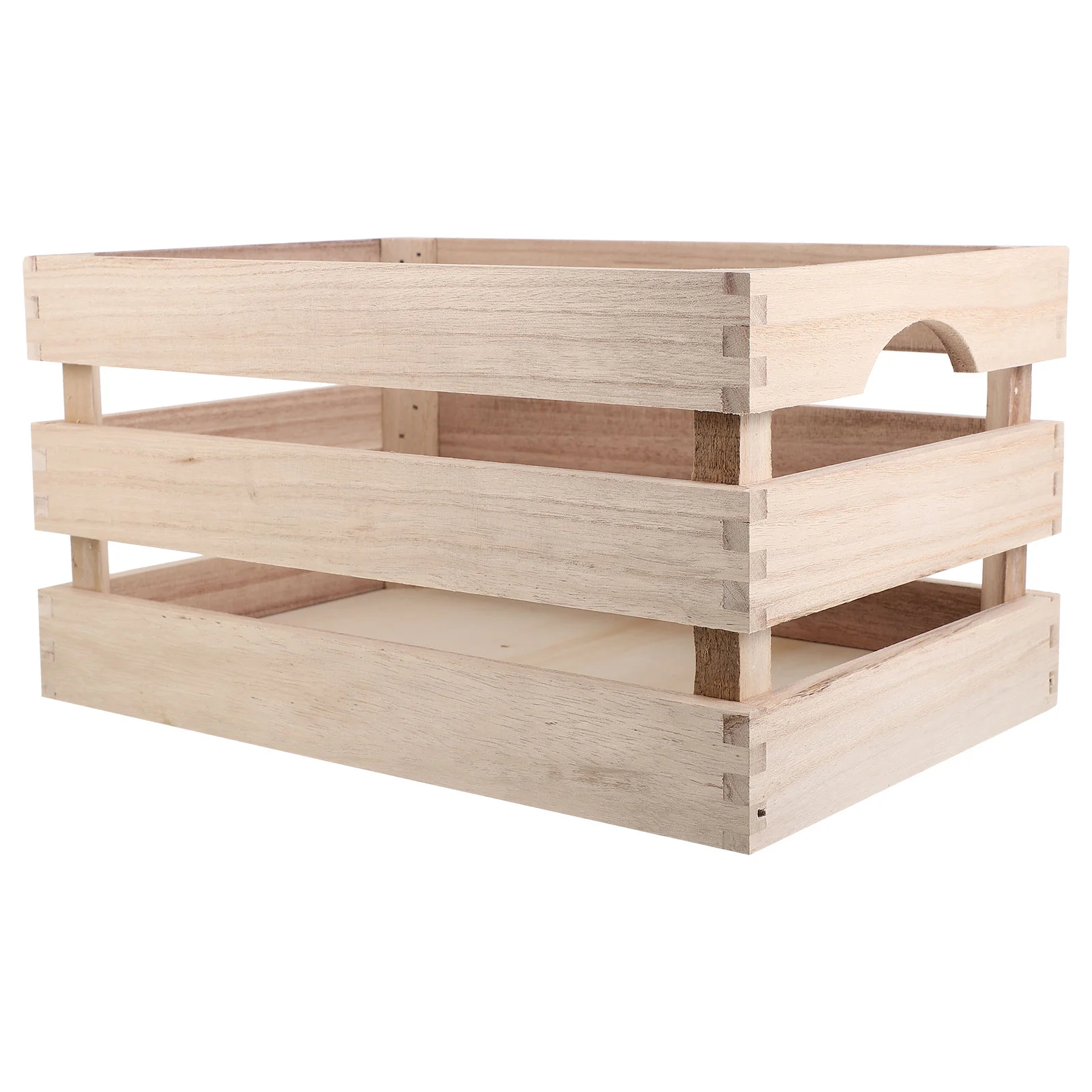 Wooden Storage Box Display Basket Multi-purpose Pencil Holder Desktop Organizer Container Rural