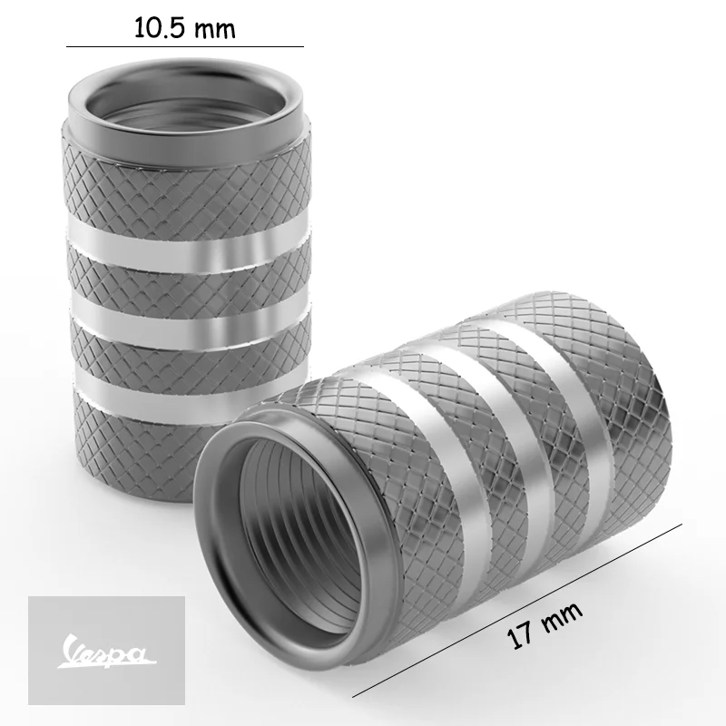 أغطية محكمة الغلق من الألومنيوم باستخدام الحاسب الآلي ، قبعات صمام الإطارات ، اكسسوارات الدراجات النارية ، تناسب فيسبا LX ، LXV ، سبرينت ، GTS ، GTV 50 ، 150 ، 250 ، 300 ، 300ie #5