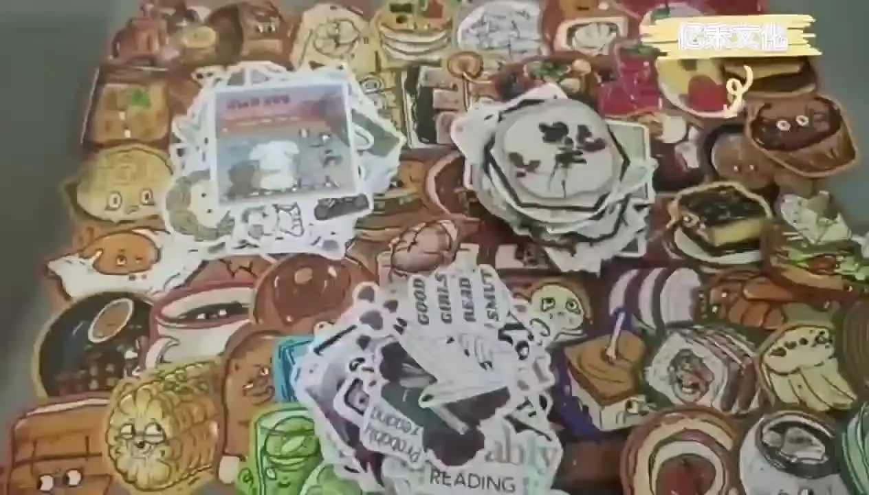 500 個フラワーロールステッカーノスタルジアスケートボードコラージュ