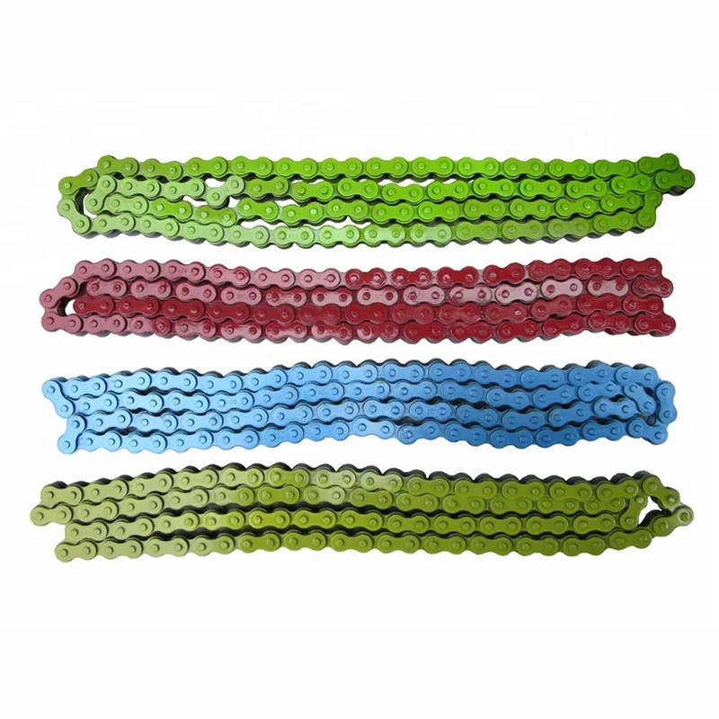 420 428 520 Motorcycle Colorful Chain Red Blue Green Yellow Orange For High Race Pit Dirt Bike Monkey Dax ATV Chains L=108 Link