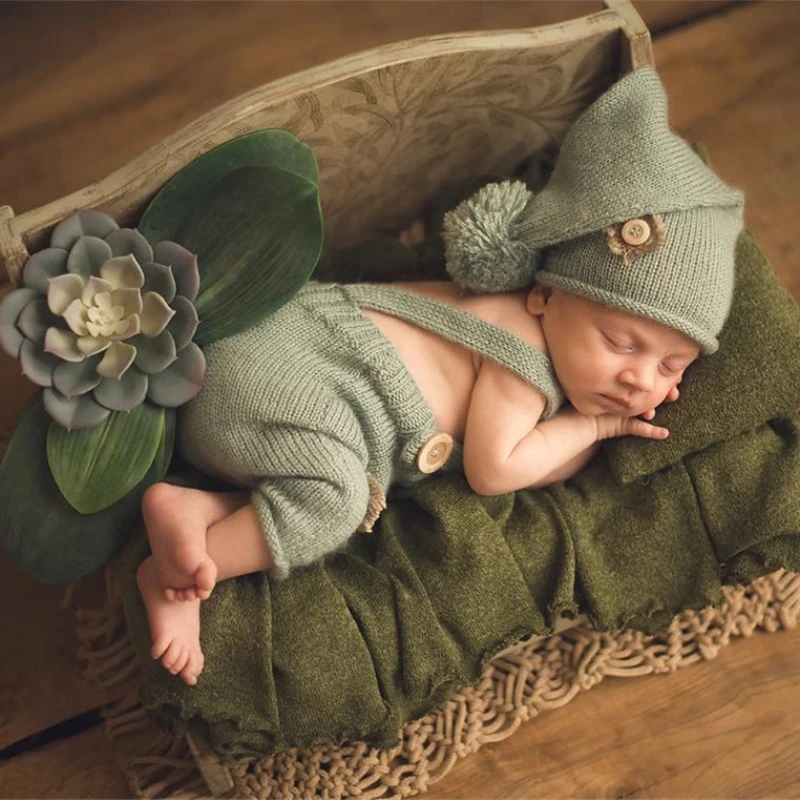 Newborn Photography Props Wooden Crib Vintage Chair Sofa Photo Shooting Posing Sofa for Boys Girls Baby Fotografia Props