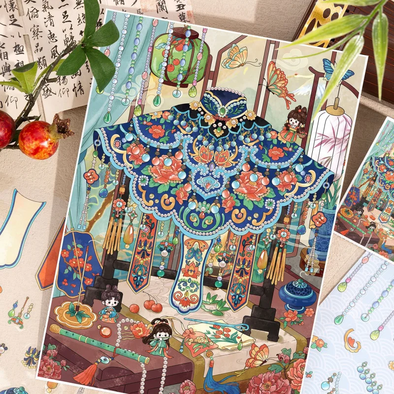 Card Lover 3 Pcs [Craftsmanship Story Series] Large Scale Antique Restorer Cultural Relic Puzzle 3D Stereoscopic Sticker Kit