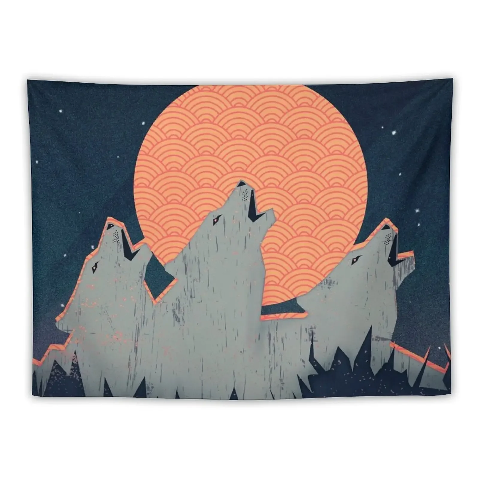 

Howling Moon Tapestry Aesthetic Room Decor Korean House Decoration Home Decoration Accessories Tapestry