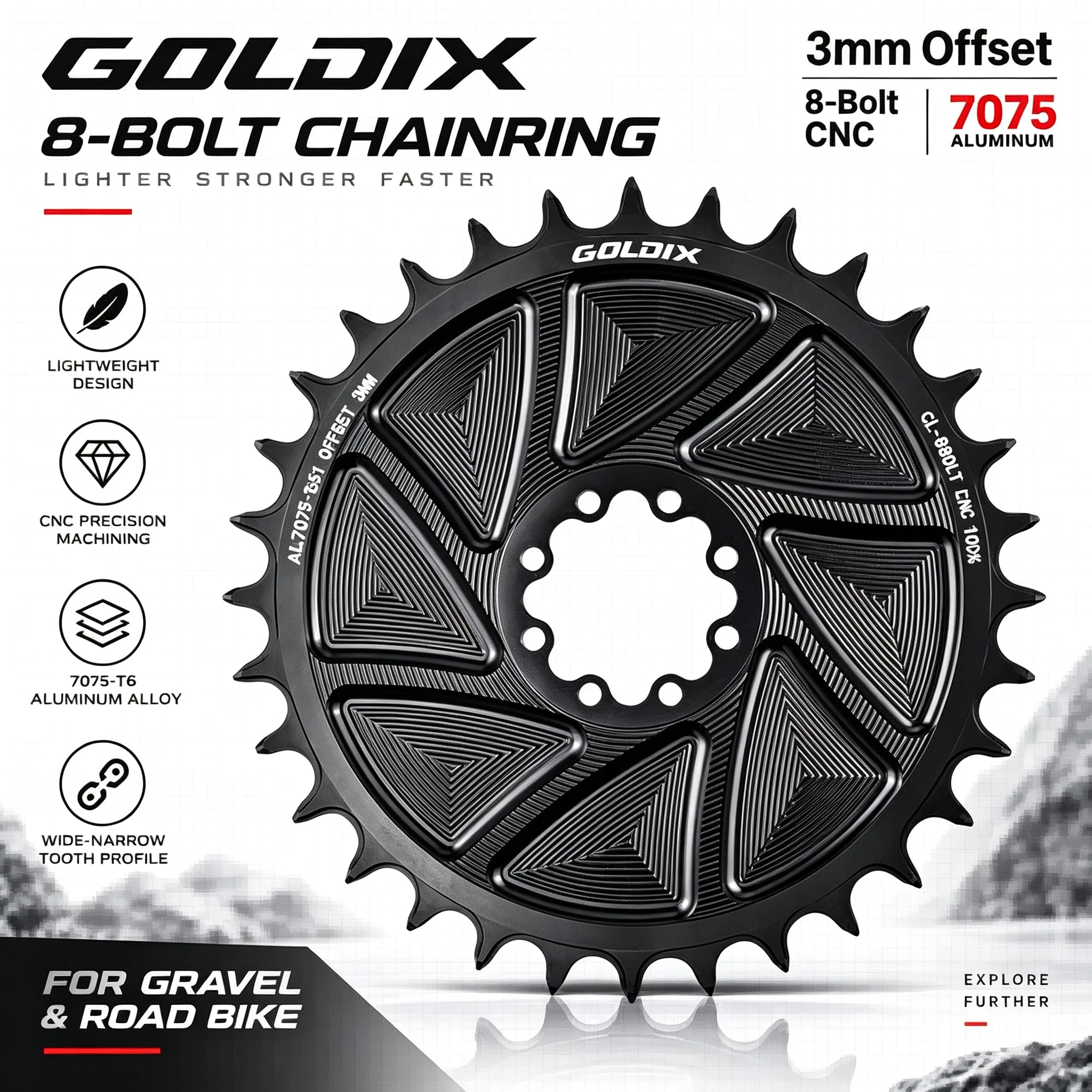SIMフリー 本体 GOLDEX Formul fom 16 GB 260G2 GOLDIX 8-Bolt Narrow Wide Bicycle Chainring for SRAM Force Crank