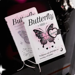 Dream Butterfly Soft Leather Notebook Girls Portable Notepad Color Illustration B6 Magnetic Buckle Beautiful Diary