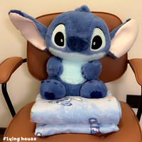 45cm Cute Stitch Back Cushion Lilo & Stitch Cuddly Throw Pillow Soft Stitch Cushion Blanket Children's Room Decor Xmas Gifts