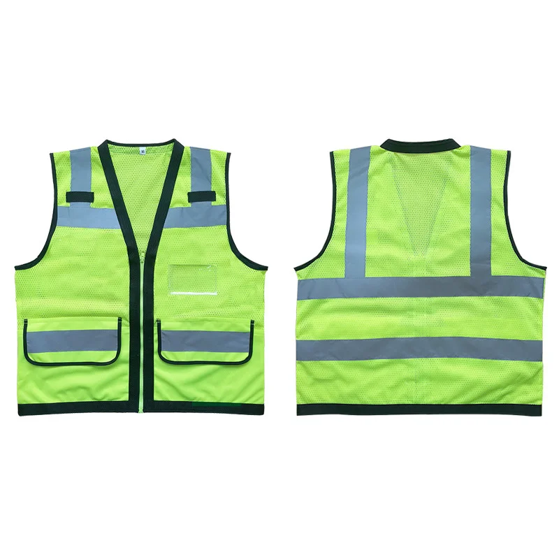 Men Woman High visibility safety vest work vest workwear safety red reflective vest construction vest with logo