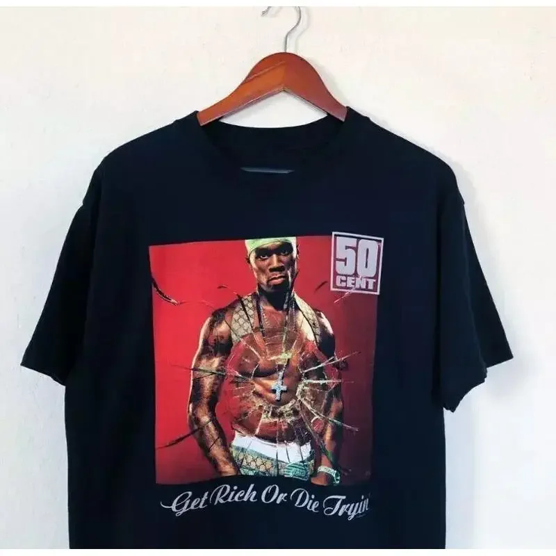 Get Rich or Die Tryin' 50 Cent T-Shirt Kurzarm, alle Größen S 5XL