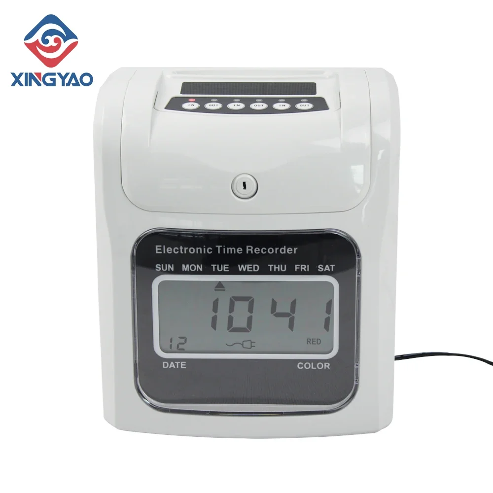 Hot selling CE & FCC certified time clock OEM available punch card time recorder W-970 digital Attendance Time recording machine