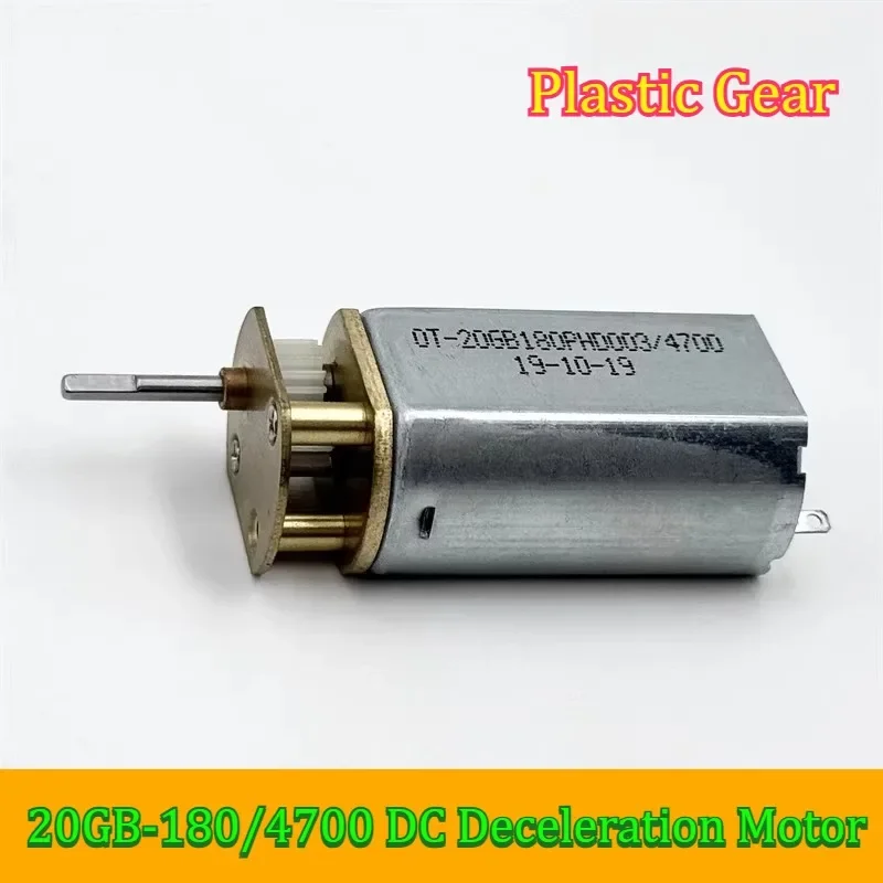 Mini 20GB-180/4700 Plastic Gear Motor DC 3V 3.7V 5V 6V 10000RPM D Axis 20.4*15.4mm Pure Copper Gearbox DIY Smart Car Robot Model
