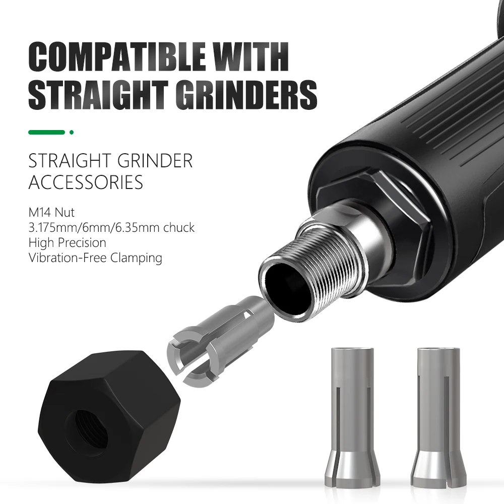 لافي M14 6 مللي متر 1/4 1/8 آلة الحفر تشاك الجوز جهاز التوجيه الكهربائي قاطعة المطحنة اكسسوارات MC04009T3A