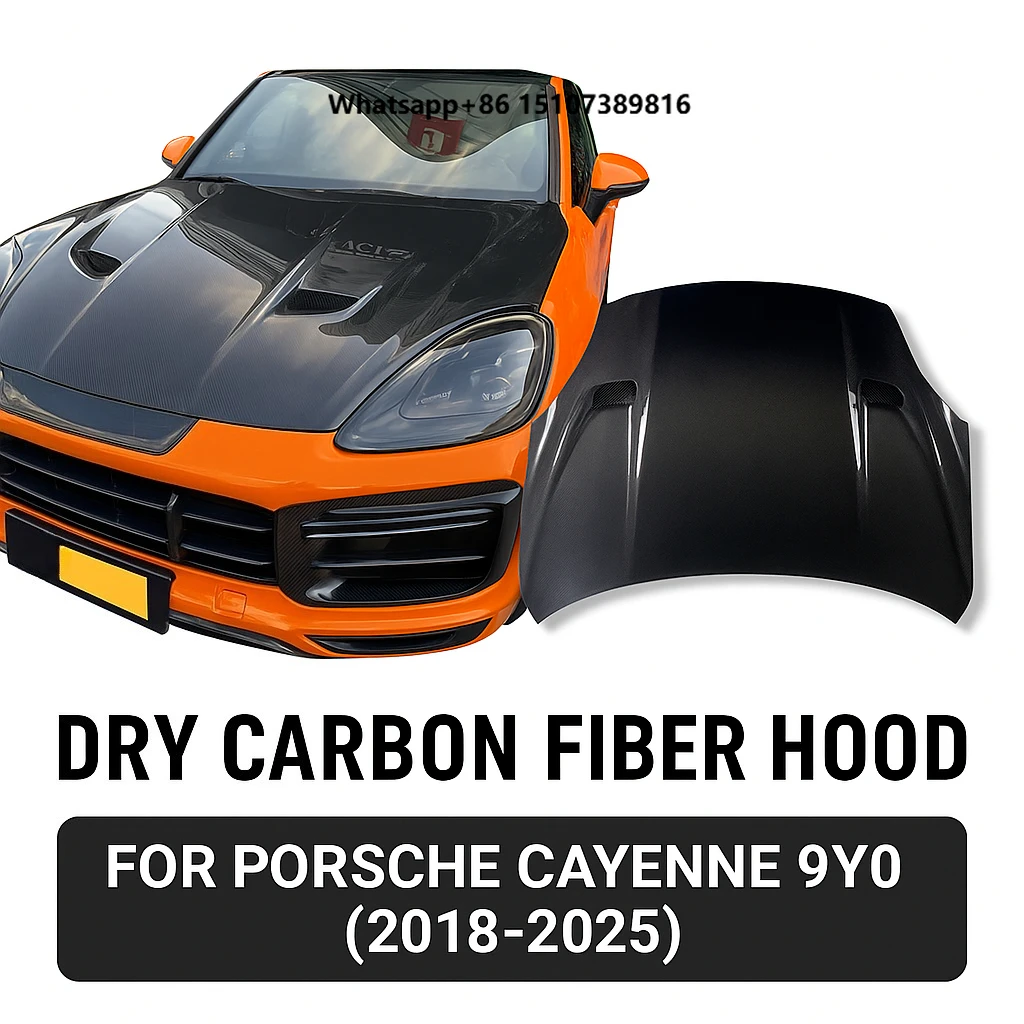 MSY Style Carbon Fiber Engine Hood for 9Y0 9YA 2018-2023 New Bolt-On SUV Replacement with Bolts