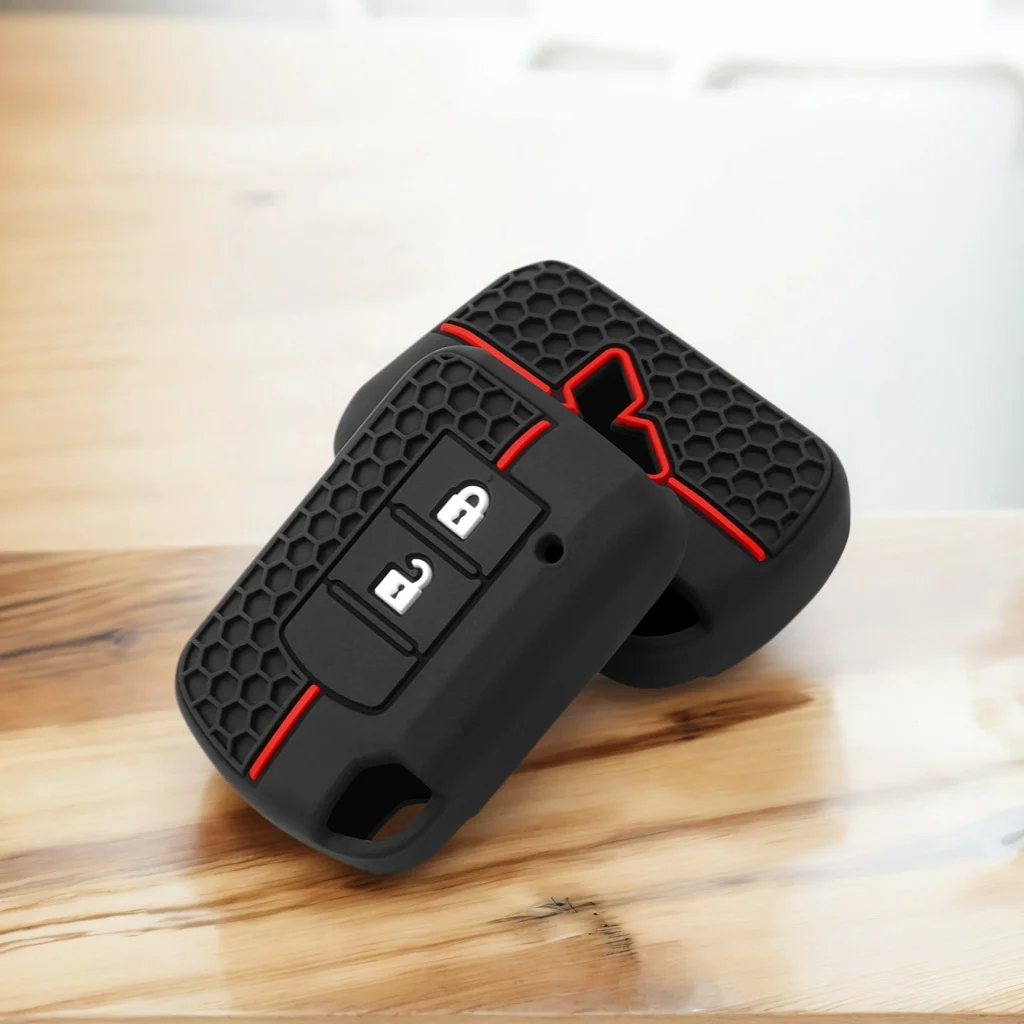 

Silicone Car Key Cover Case for Mitsubishi ASX ASH Outlander Lancer EX Galant Pajero L200 2 Button Shell Fob Protector cover
