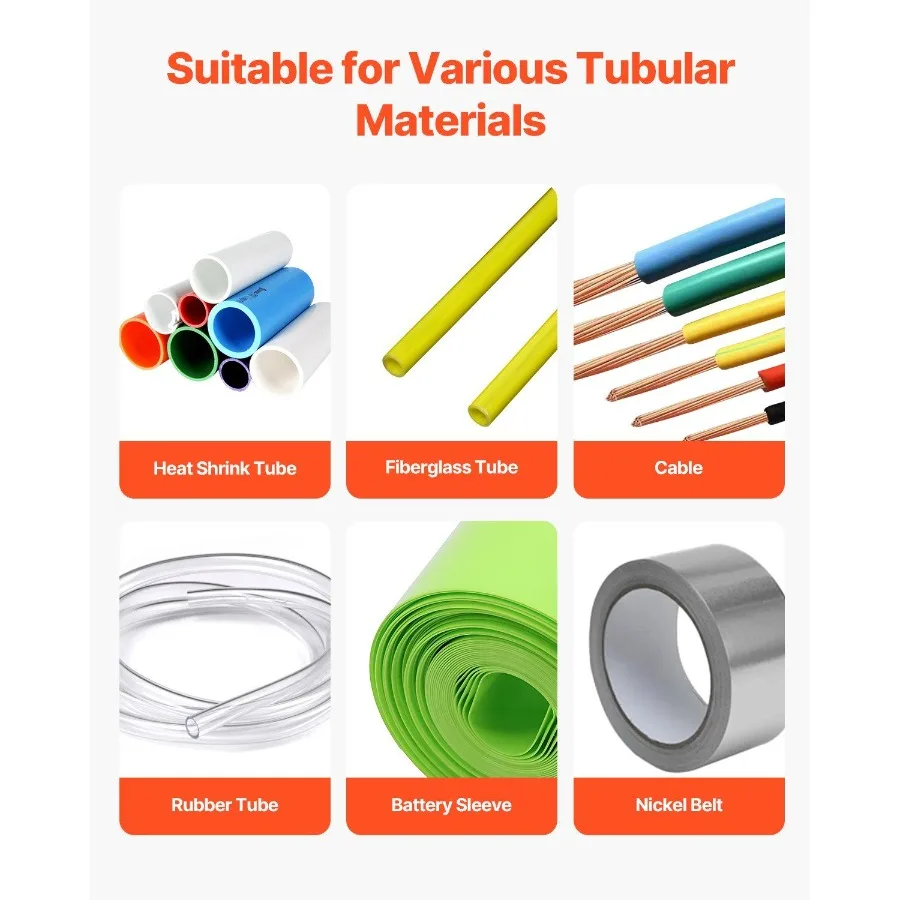 آلة قطع أنابيب الكابلات ذات الانكماش الحراري التلقائي مع عرض القطع 1mm85mm 0.1mm99999.9mm طول قاطع المواسير الأوتوماتيكي f