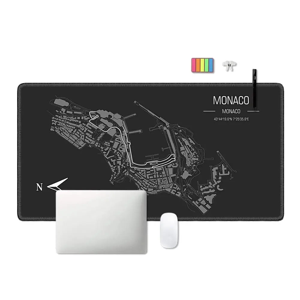 Formula 1 Racing Circuit Mouse Pad Desk Mouse Pad Cute HD Desk Pad Extended Gaming Keyboard Mats Large XXL Gamer Mousepad 90x40