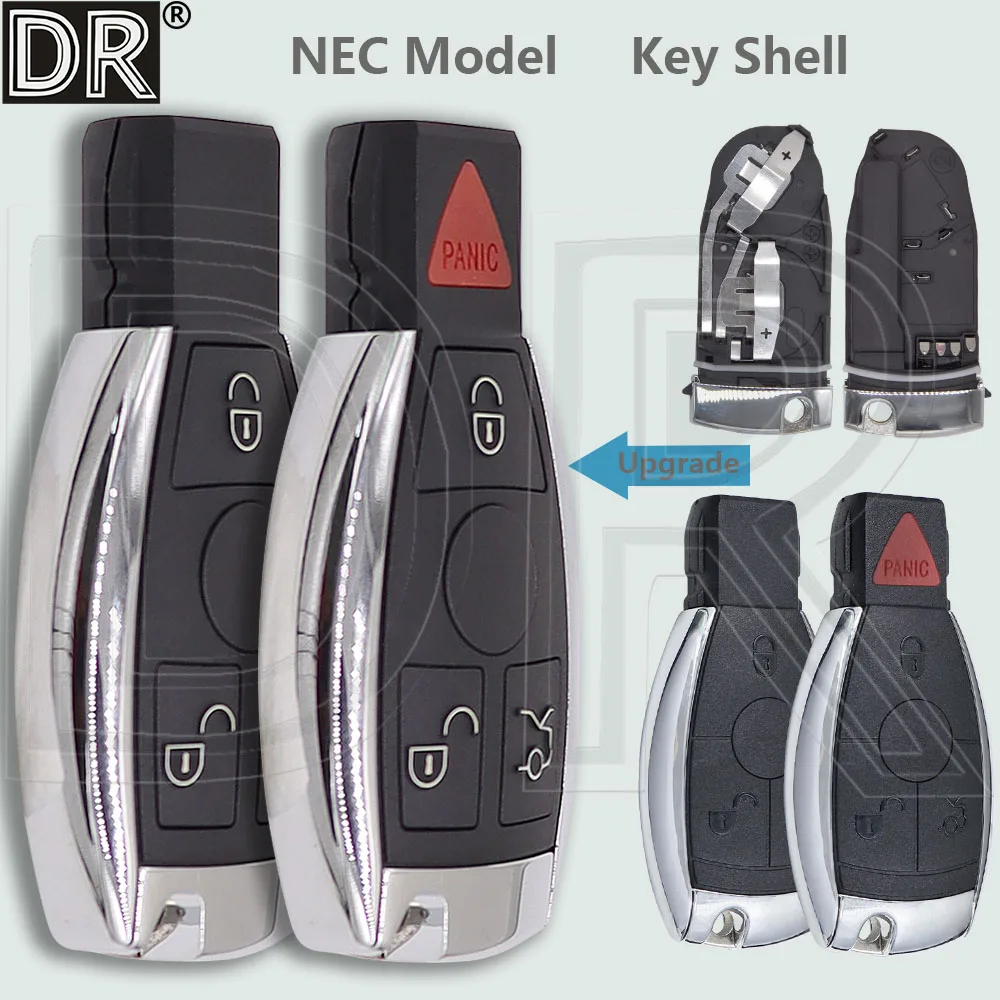 

DR NEC Modified BGA Style Replacement Car Remote Key Shell Case Housing Cover For Mercedes Benz A C E S CL GL SL CLK SLK NEC