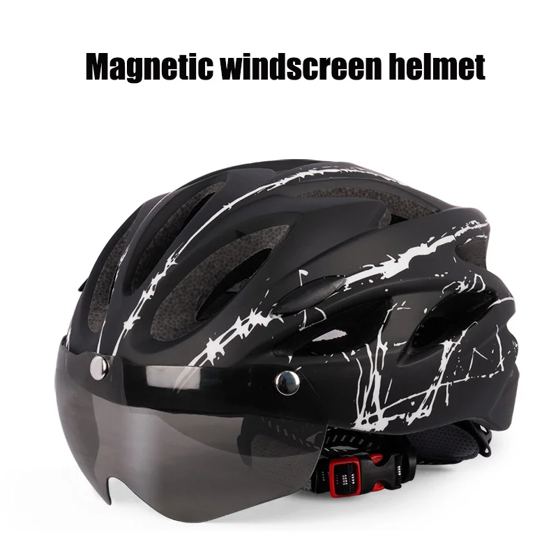 

Riding mountain road bike helmet with windscreen one-piece men's and women's sports outdoor TK004