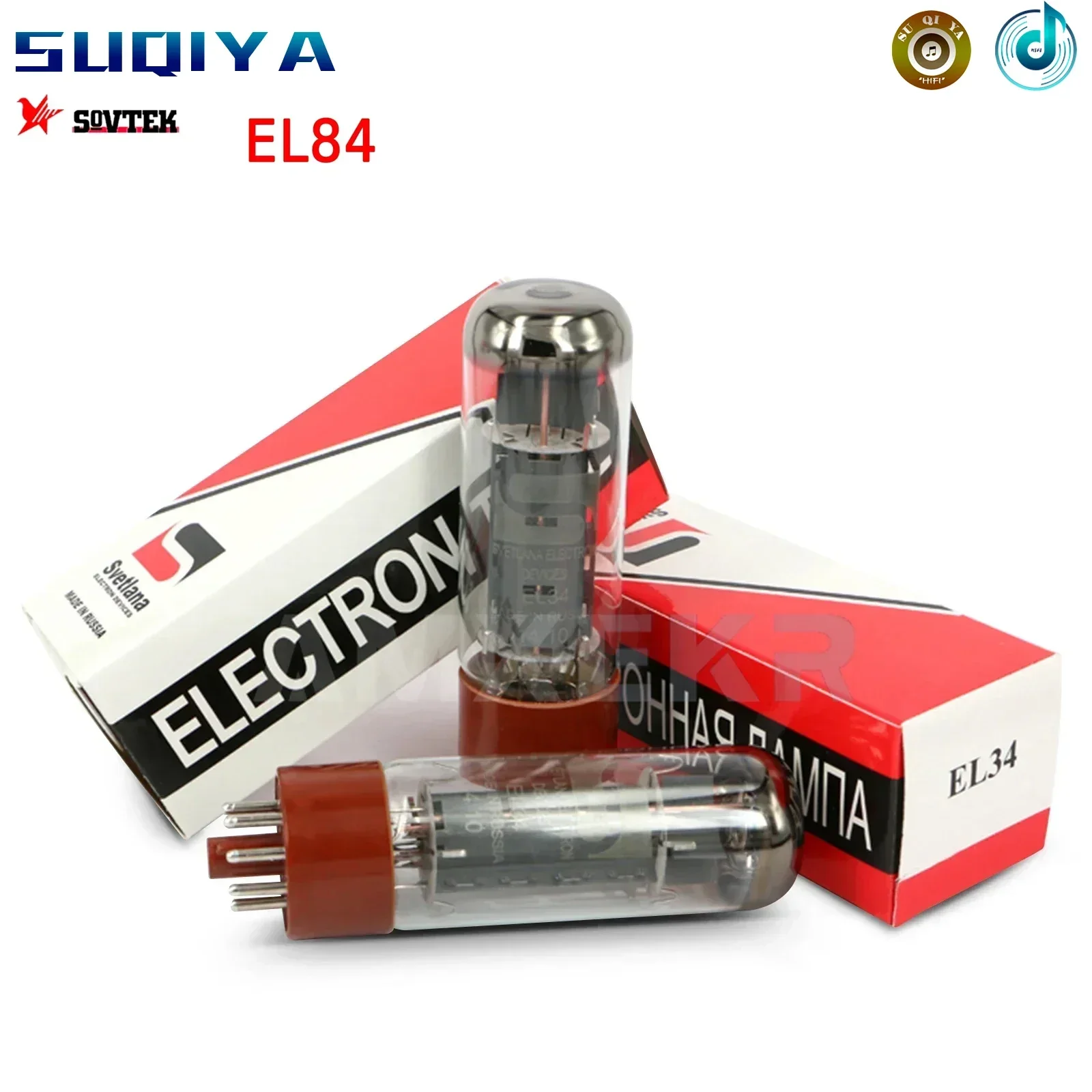 SUQIYA-Vacuum Tube EL34 SVETLANA Replace 6CA7 6P3P 6L6 EL34 Electron Tube Amp  DIY Audio Valve Factory Test and Match Genuine