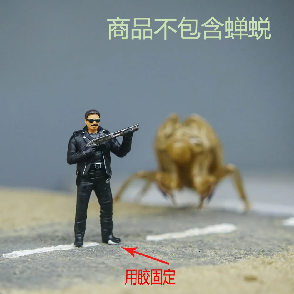 2.6 Cm 1/64 Uncle Da Terminator Character Flower Bonsai Miniature Landscape Model Ornament Handmade