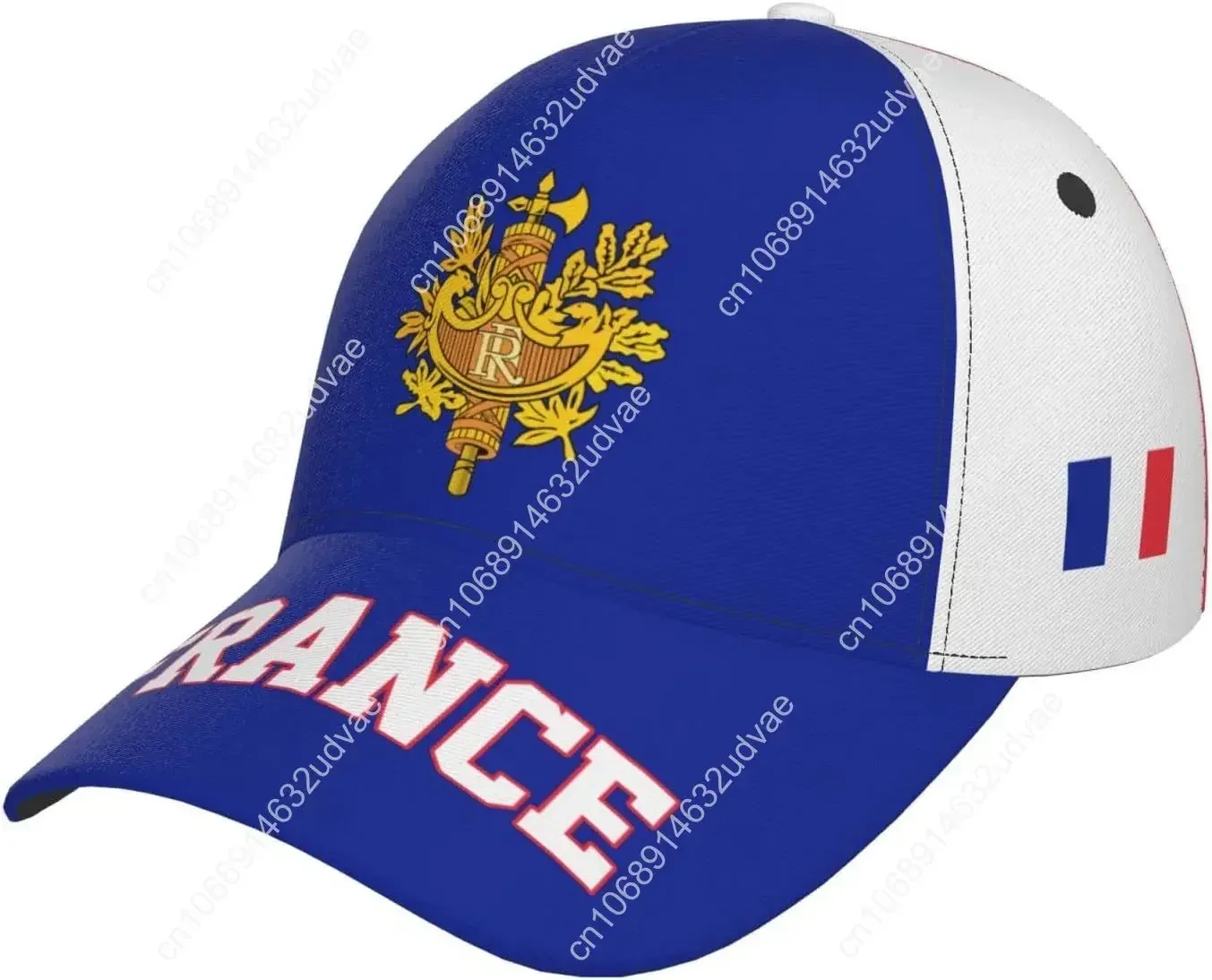 

France Flag French Baseball Cap Full Print Adult Men Hat Patriotism Supporter Soccer Caps Black