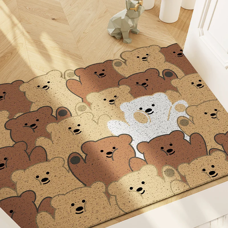 

Household Cartoon Entry Mat Wear-resistant and Easy To Clean Wire Loop Foot Mat Non-Slip PVC Entrance Door Floor Mat