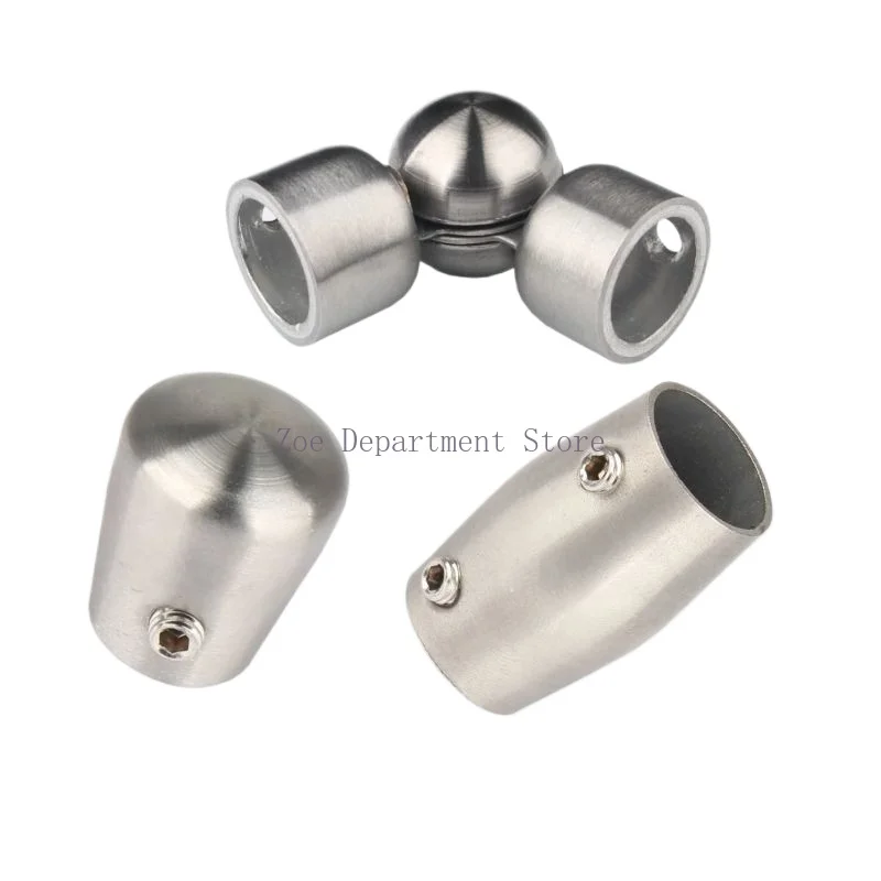 Stainless steel small tube plug, stair column brushed head, stainless steel pipe joint handrail accessories