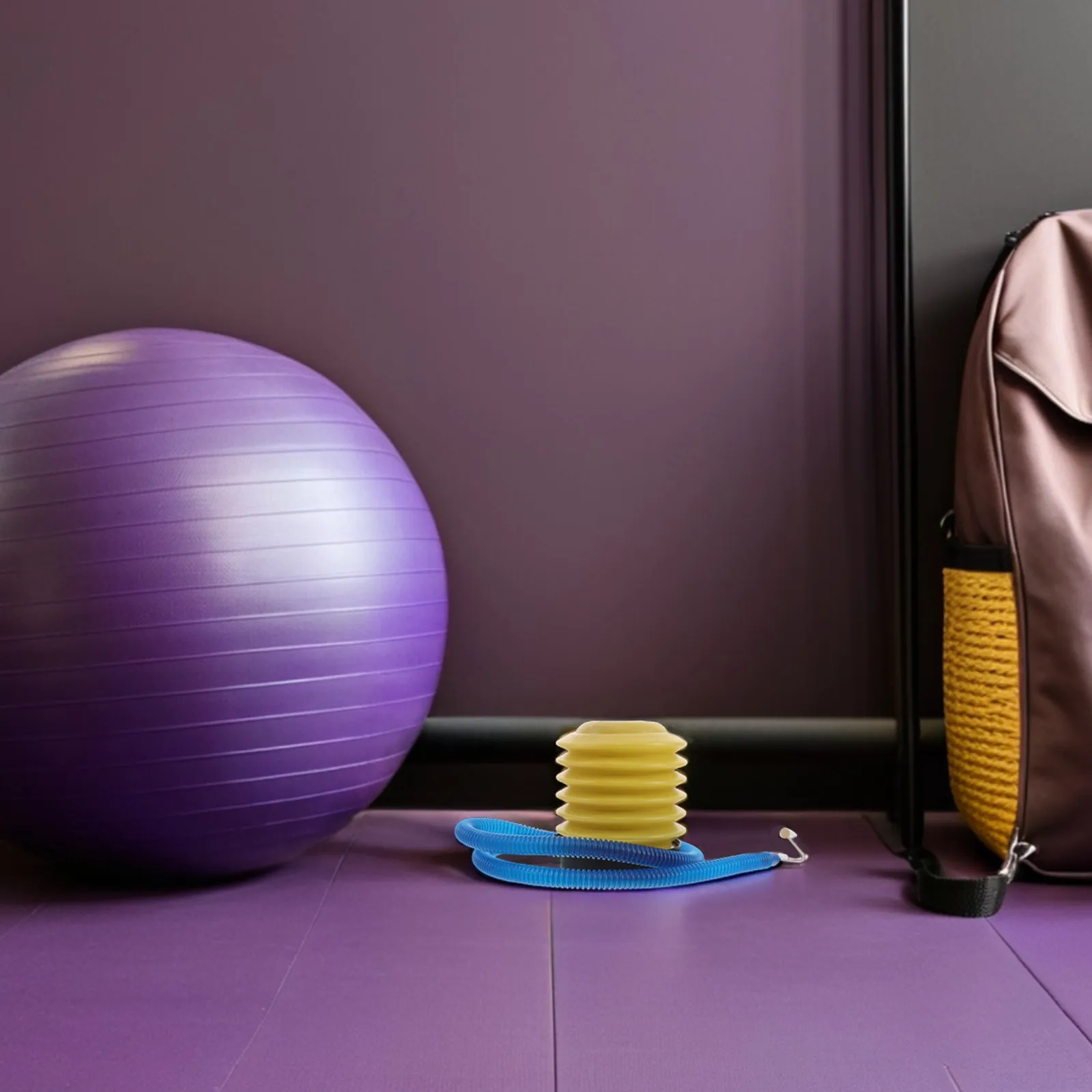 1Set Yoga Ball Pump Manual Foot Press Inflator Plastic Bellows Air Pump for Fitness Pilates Stability Balls Exercise Ball