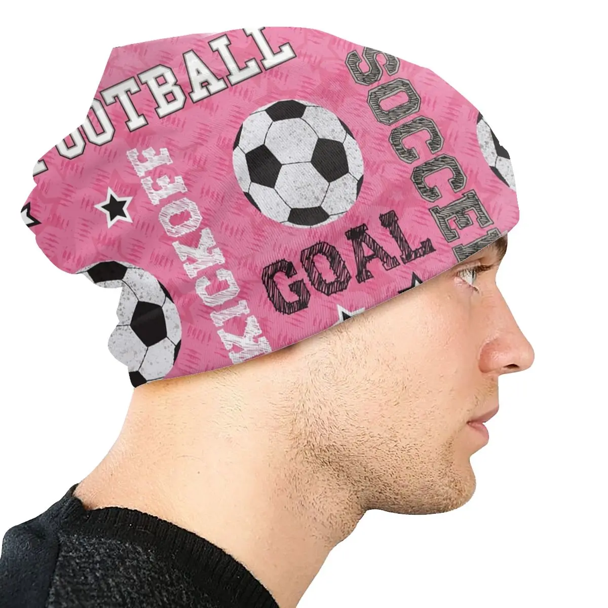 Benutzer definierte Fußball Fußball Motorhaube Homme Hip Hop Strick mütze für Männer Frauen Herbst Winter warme Mützen Mützen