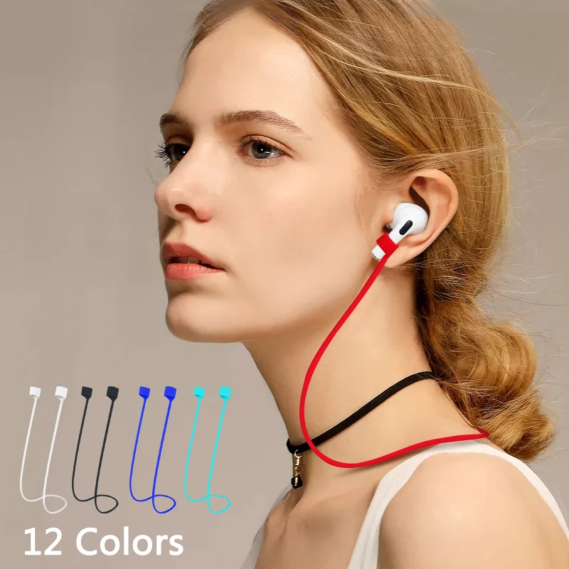 Anti-verloren Silikon Kopfhörer Seil Halter Kabel Für Apple AirPods 3 2 Pro 1 2 Drahtlose Bluetooth Kopfhörer Neck Strap kabel String