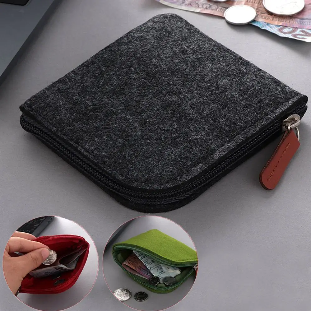 High Quality Unisex Felt Wallet Cash Holder Wallet Storage Wallets Change Purse Key Bag Money Bag Coin Purse