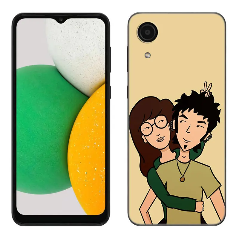 Anime D-Daria Black Silicone Phone Case For Samsung Galaxy A01 A03 Core A04 E A02 A05 A10 A20 A21 A30 A50 S A6 A8 Plus A7 2018