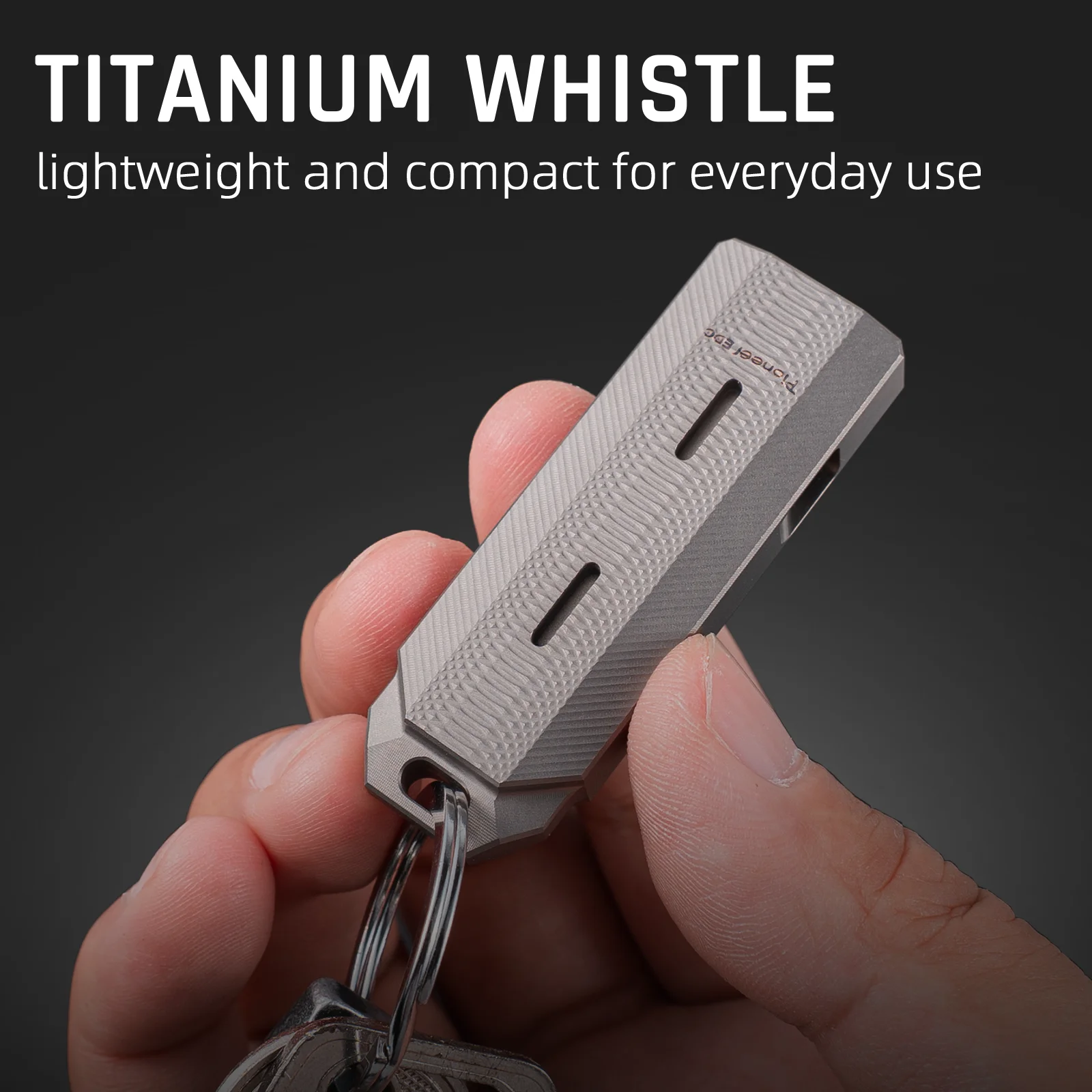 Popular EDC Metal Titanium Alloy Whistle for Sports Referee Double Hole Basketball Whistle for Wilderness Usage
