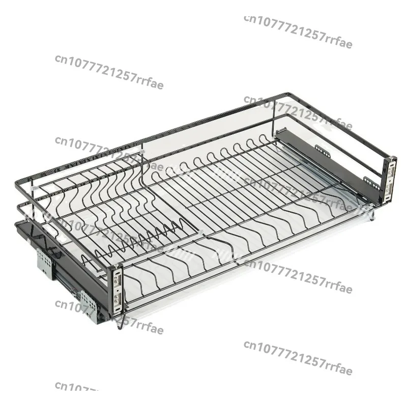 

Stainless steel pull-out basket Kitchen cabinet accessories Chrome-plated kitchen cabinet pull-out cabinet storage basket