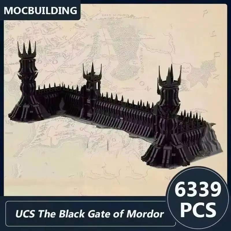 

Black Gate Moc Building Blocks The Mordor Model Diy Assembled Bricks Educational Creative Toys Collection Xmas Gifts 6339PCS