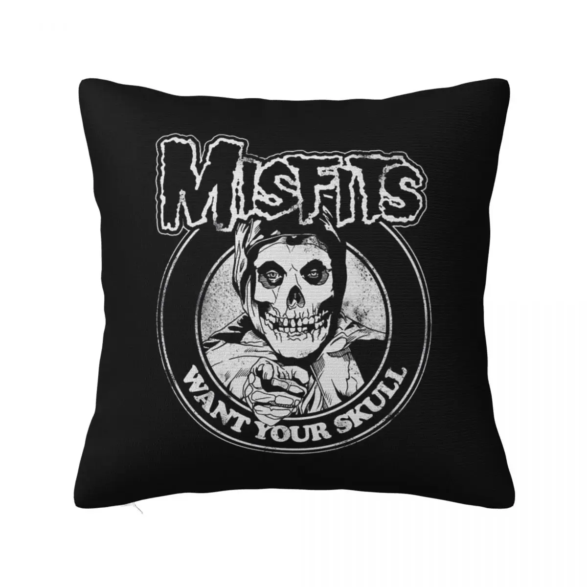 Misfits Heavy Metal Music Square Pillow Cases Cushion Covers Funny Decor Pillowcover for Home 45*45cm