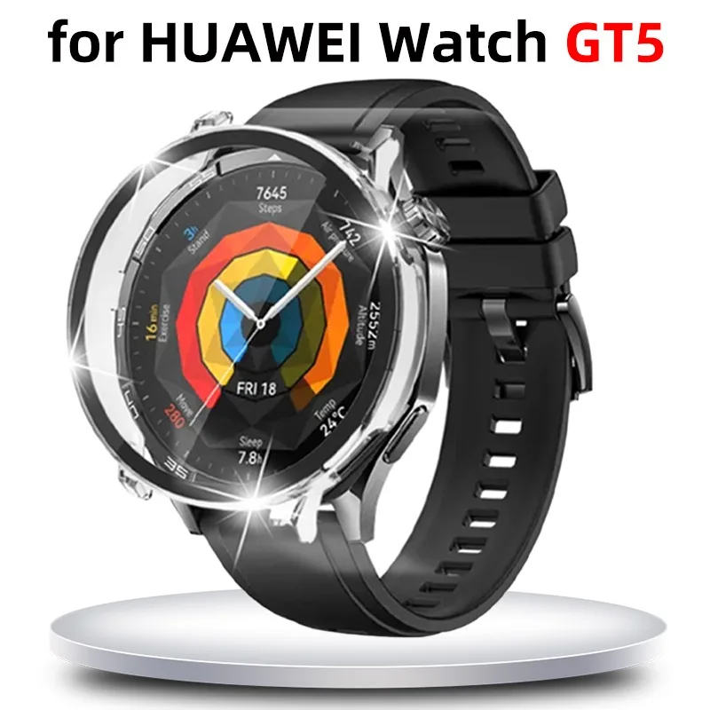 Tempered Glass Case for Huawei Watch GT5 41mm 46mm Protective Shell for Huawei Watch GT5 46/41mm Smartwatch Protect Accessories