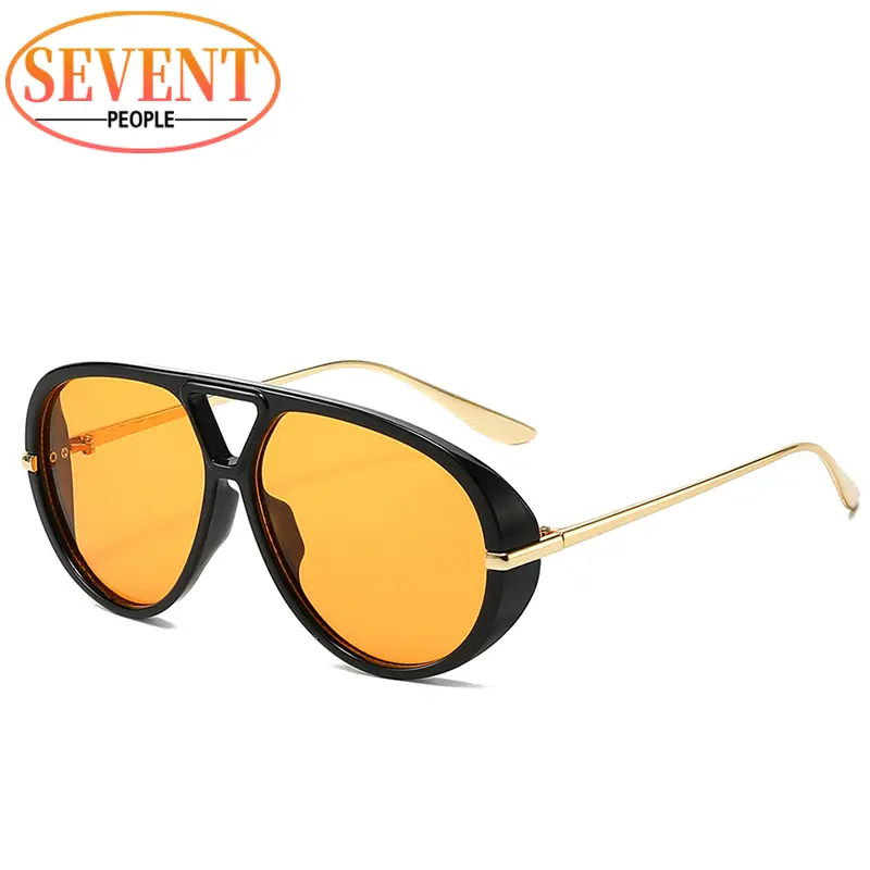 Oversized Oval Punk Pilot Sunglasses Women Big 2026 Luxury Brand Vintage Metal Frame Sun Glasses for Ladies UV400 Shield Eyewear - Image 16
