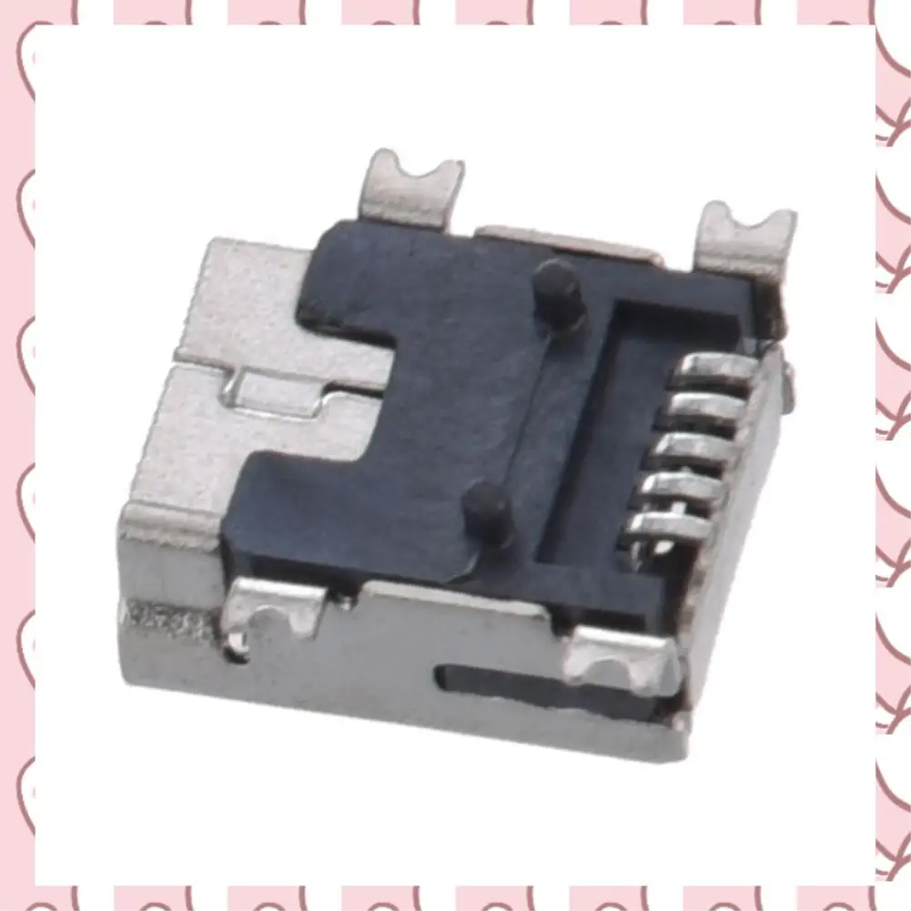 HHTL 10 Pcs Mini USB Type B Female Port 5-Pin 180 Degree SMD SMT PCB Jack Socket
