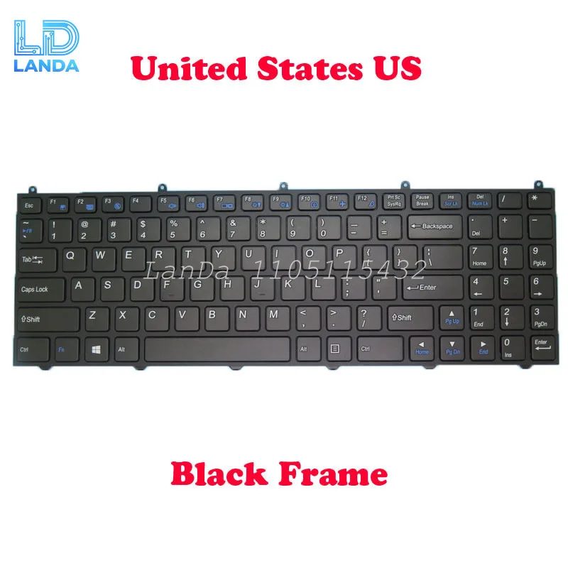 

Laptop US BR Keyboard For AVADirect W650RZU W650SF W650SJ W650SR W650SZ W670SJQ W670SZQ English US Brazil BR Black Gray Frame