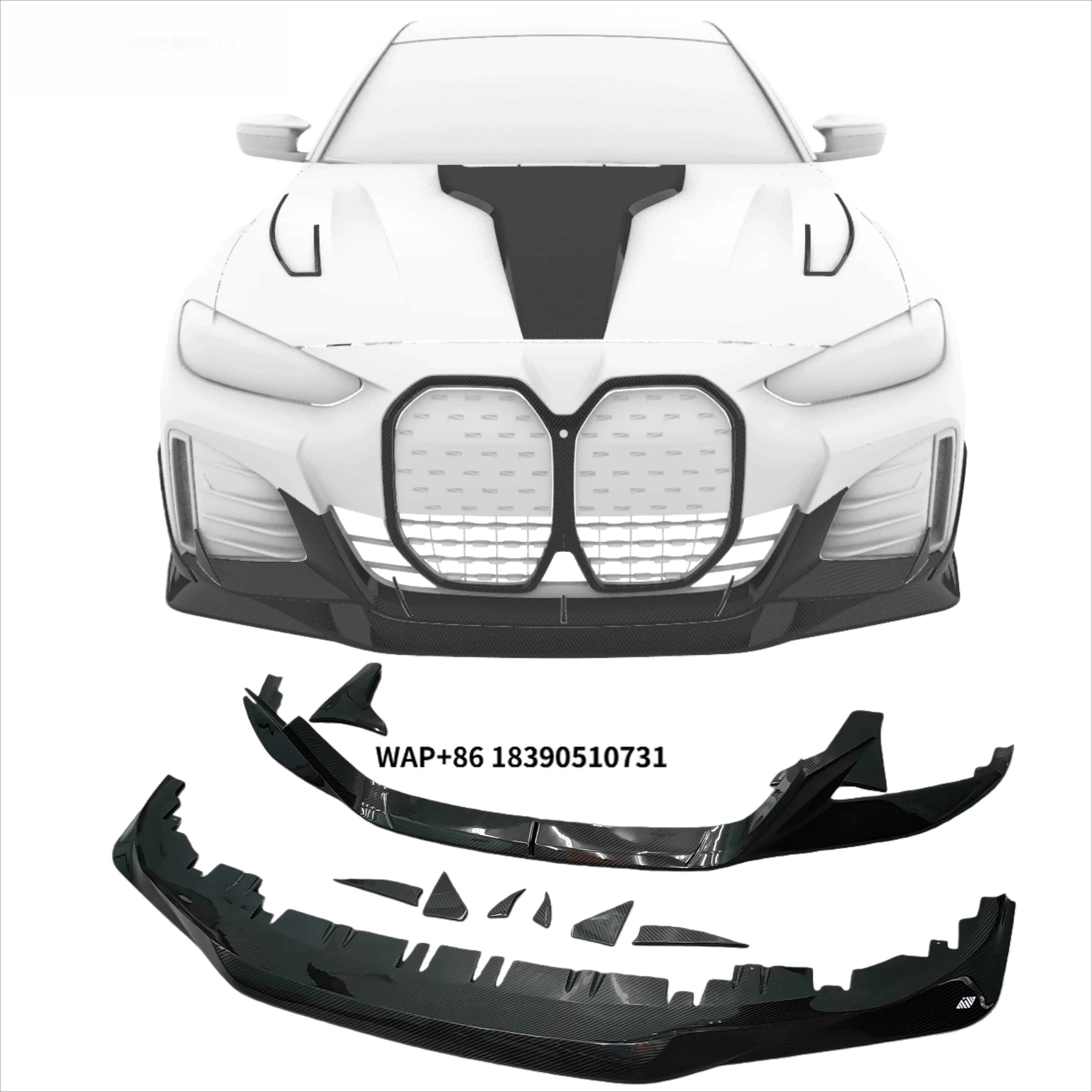 

Top-quality Dry Carbon Fiber for I4 AMANS Design Front Lip Aero Body Kits