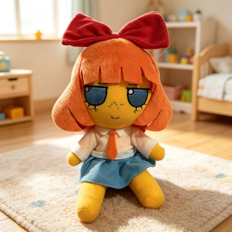 Niedliches sitzendes Mymy Plüschtier, süße Anime-Fanmade-Fumo-Stil-Baumwollpuppe, weiche Stofffigur, Sammlerstück, Geschenk für Plüsch-Hobby-Fans