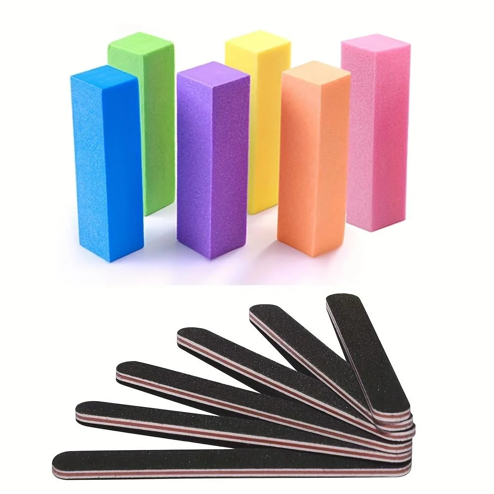 12-Piece Nail File & Buffer Set - Professional Home Beauty Nail Care Tools with Double-Sided Sanding and Shaping Strips
